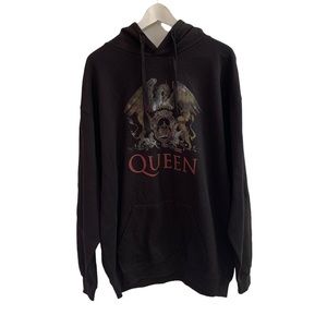 Queen Band Graphic Hoodie Men Size Large Relaxed Fit Classic Rock Y2K